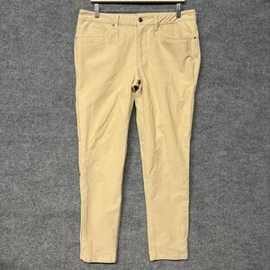 Lululemon Pants Mens 34x30 Beige Twill Stretch Khakis Casual Chino Travel Preppy